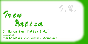 iren matisa business card